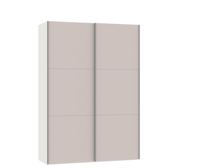 Optimum Schwebetürschrank Glas «Rose Quartz» matt