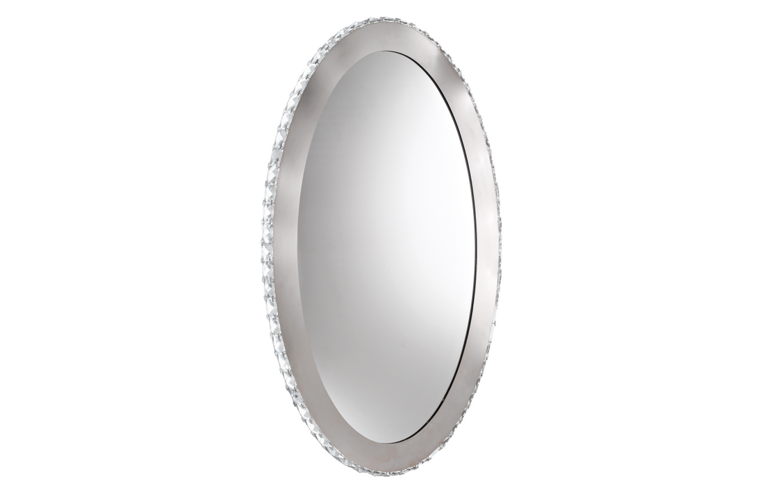 Toneria Wandspiegel oval LED chrom / Kristal, klar