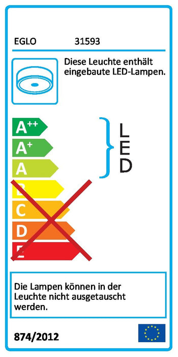 Pasteri Deckenleuchte anthrazit LED Ø 32 cm