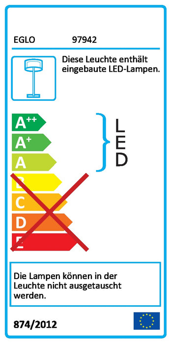 Novafeltria Stehleuchte nickel-matt LED Ø 22 cm