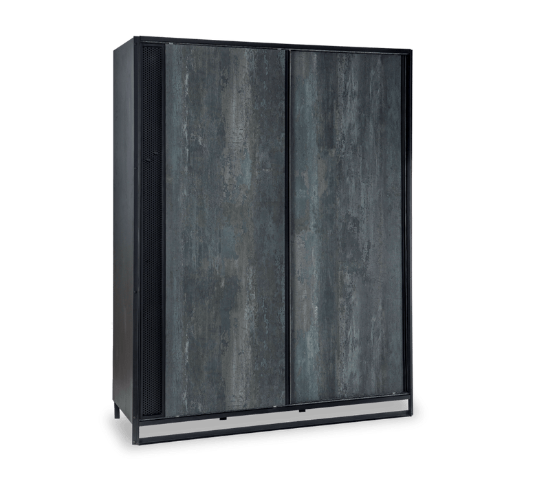 Dark Metal Schiebetürschrank