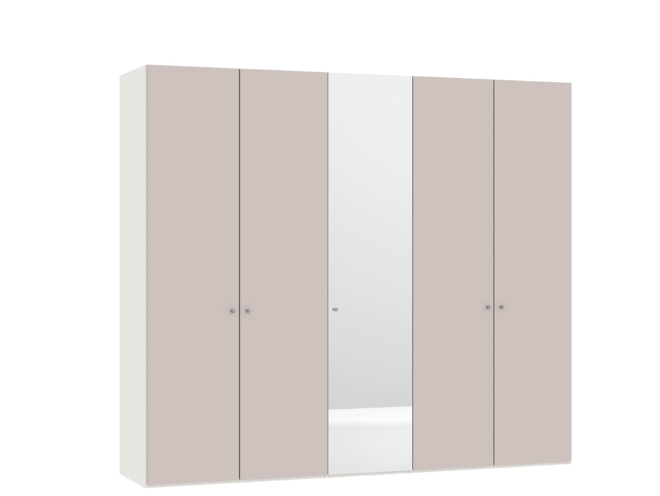 Optimum Drehtürschrank Glas << Rose Quartz >> matt / Spiegel