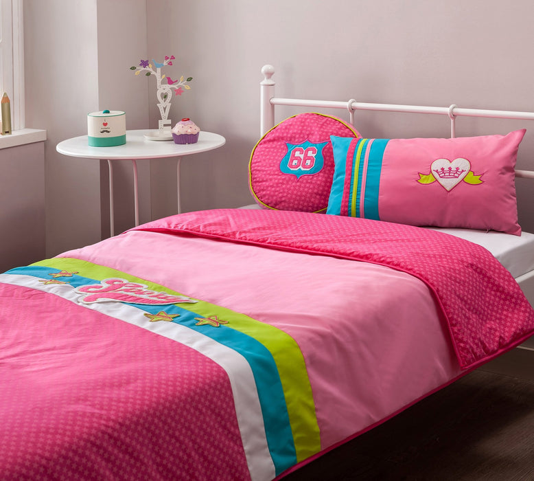 Pink Bett-Überwurf 90-100 cm