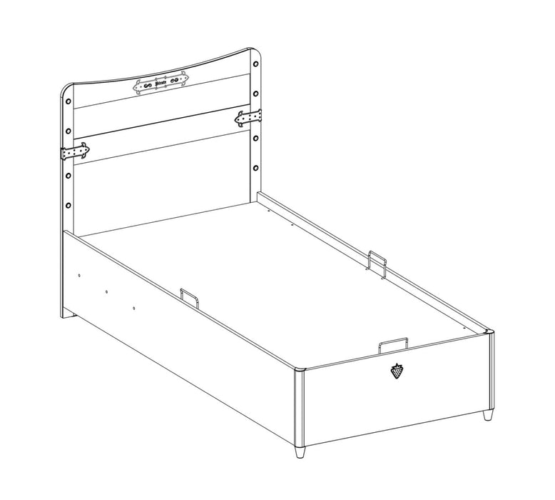 Bett "Pirat" mit Stauraum 90 x 190 cm