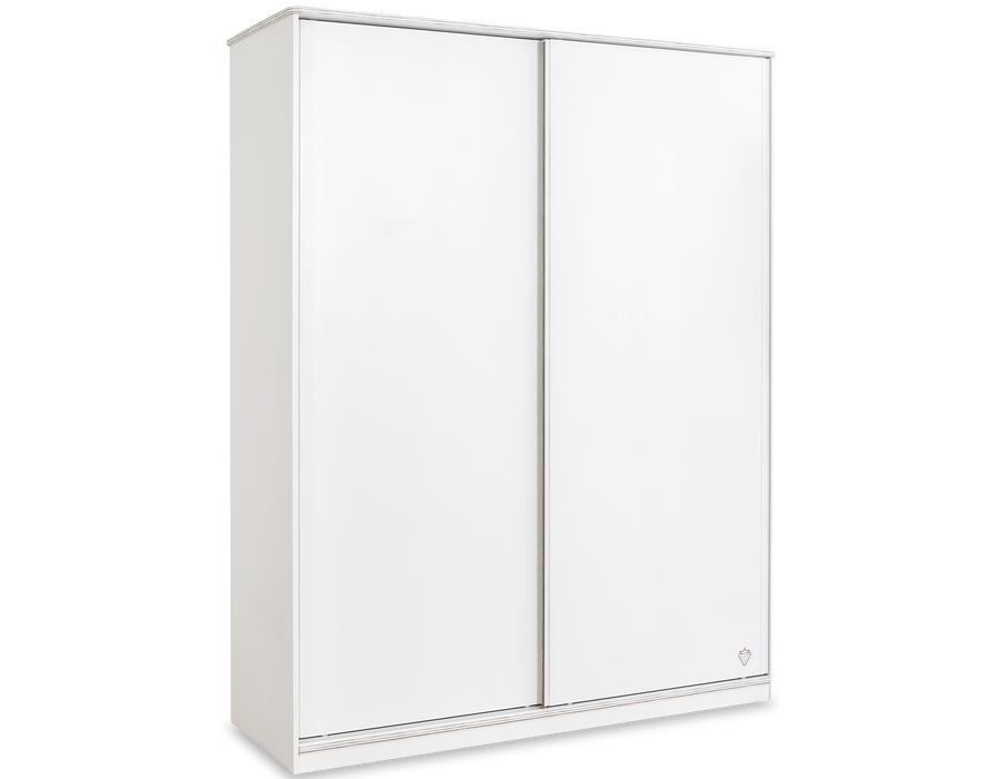 White Schwebetürschrank 2- türig