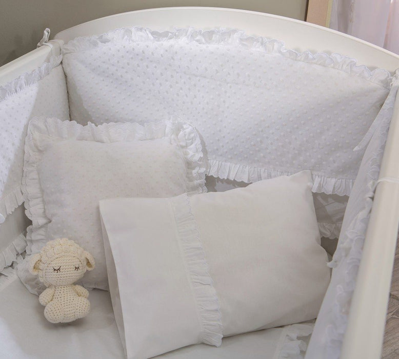 White Babybett-Einlage 70 x 130 cm 9-teilig