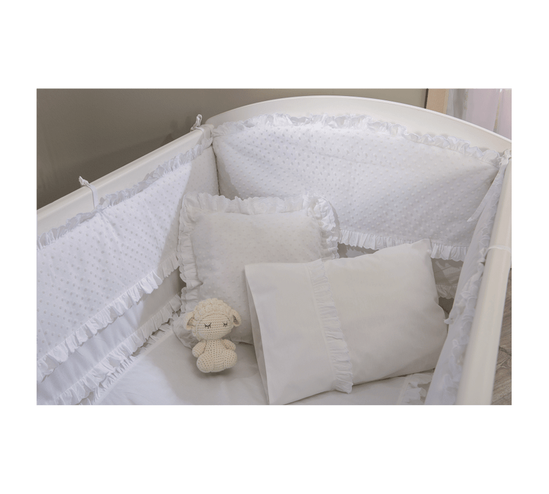 White Babybett-Einlage 70 x 130 cm 9-teilig