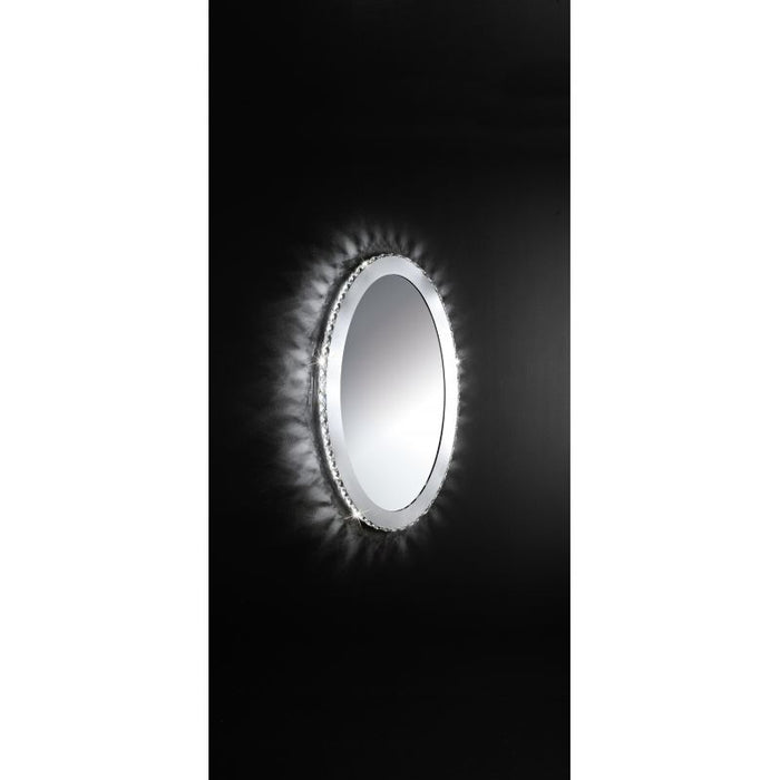 Toneria Wandspiegel oval LED chrom / Kristal, klar