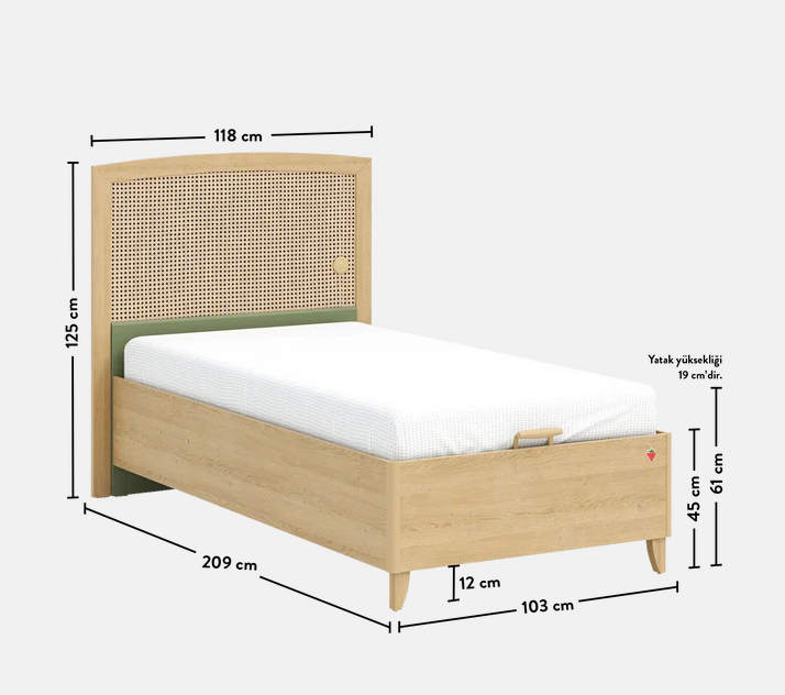 Loof Stauraumbett 100x200 cm