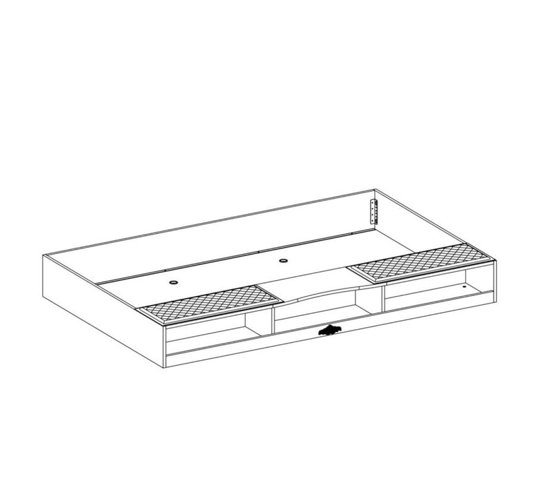 Romantic Unterbett Unterteilt 90 x 190 cm