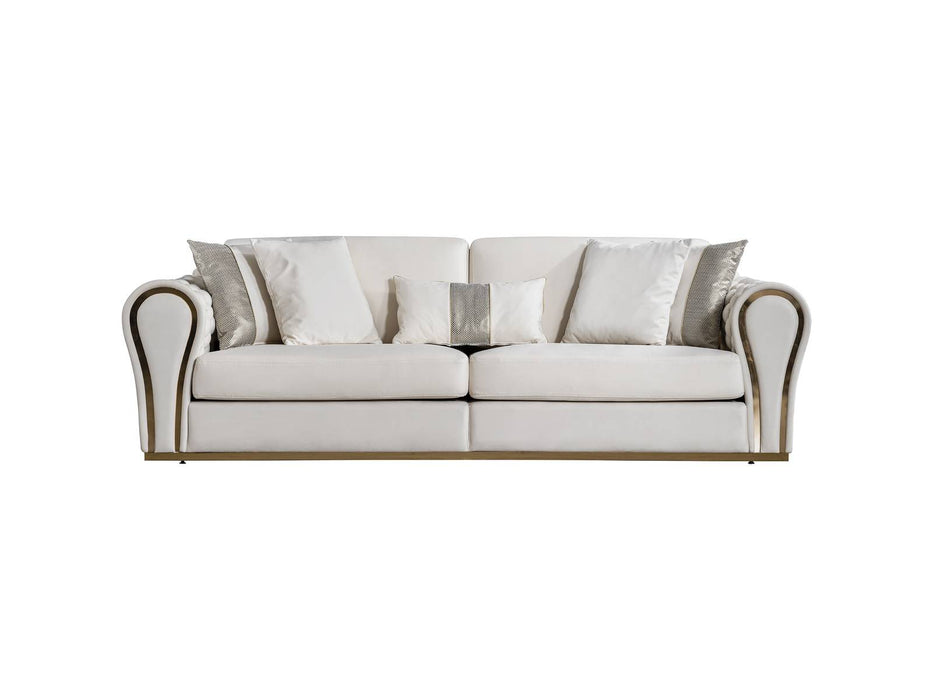 Nirvana Luxe 3er Sofa creme