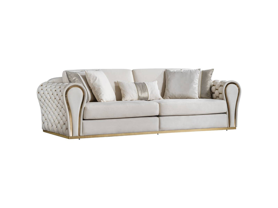 Nirvana Luxe 3er Sofa creme