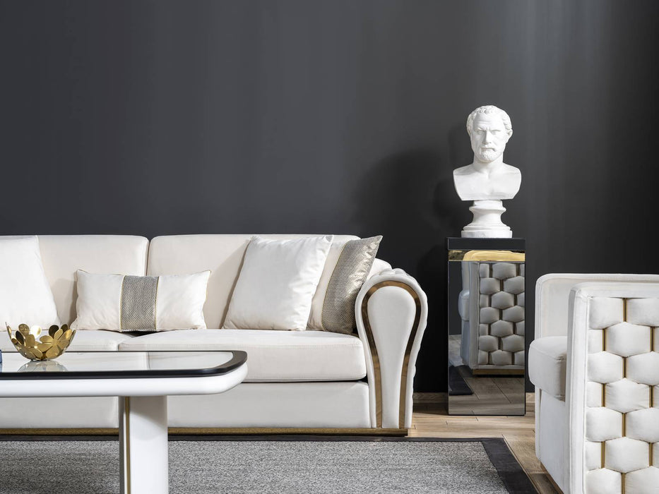 Nirvana Luxe 3er Sofa creme